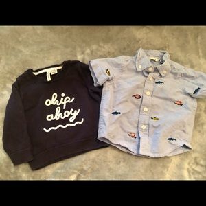 3-6 month Janie and Jack sweater shirt set